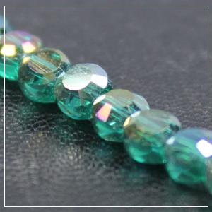Chinese 4mm Coin Crystals - Blue Zircon AB